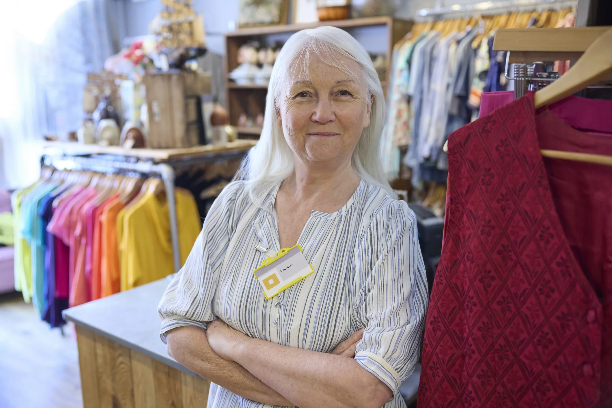 Long-time volunteer in the Sister's Closet store